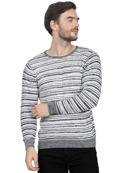 grey striped pullover - 17515065 - Standard Image - 1