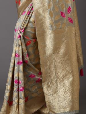 self design banarasi saree - 17515299 - Standard Image - 3