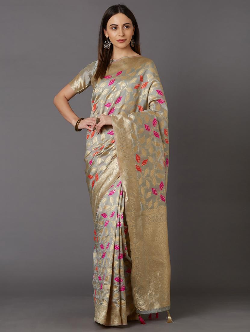 self design banarasi saree - 17515299 - Zoom Image - 1