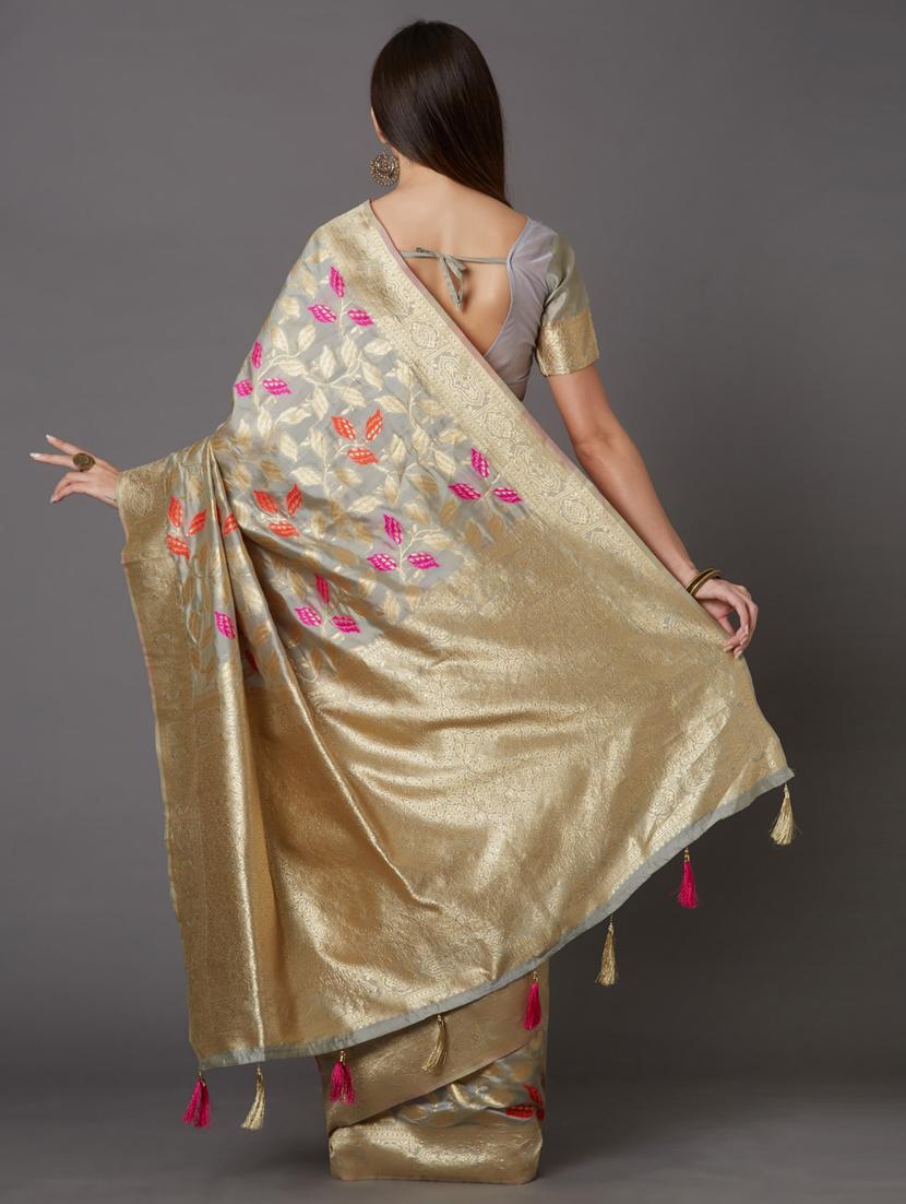 self design banarasi saree - 17515299 - Zoom Image - 2