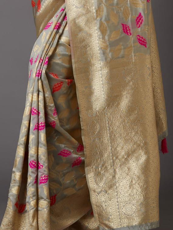 self design banarasi saree - 17515299 - Zoom Image - 3