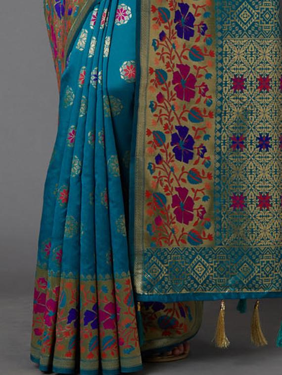 jacquard work banarasi saree - 17515323 - Zoom Image - 4