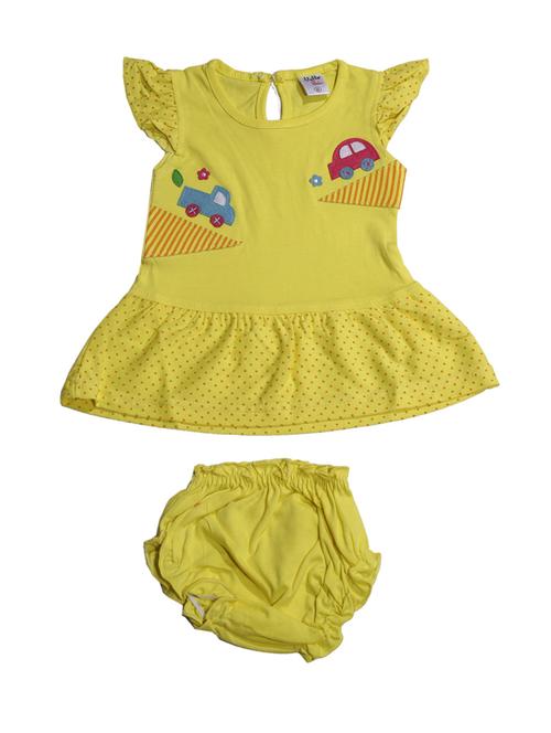 yellow cotton frock - 17515534 - Standard Image - 1