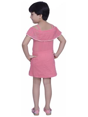 pink cotton blend frock - 17515778 - Standard Image - 3