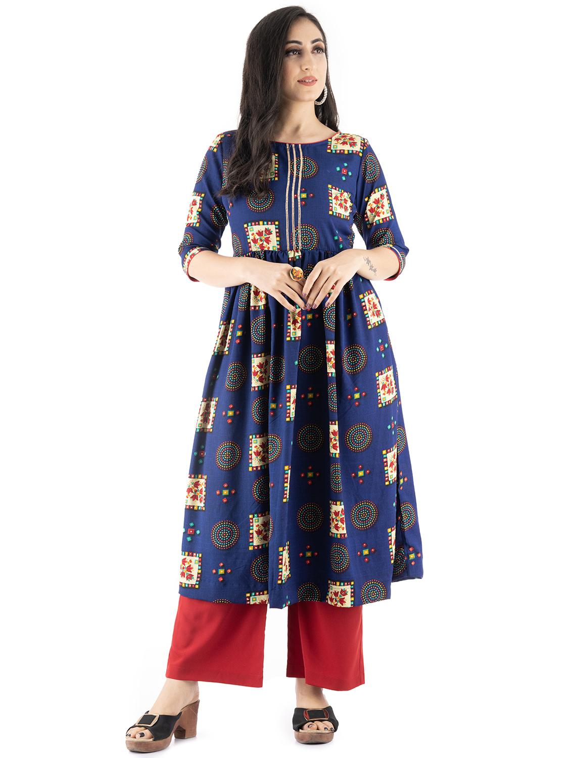 printed a-line kurti - 17515849 - Zoom Image - 1