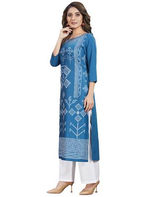 printed a-line kurti - 17515878 - Standard Image - 2