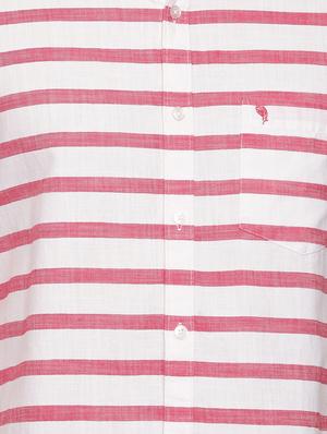 pink striped casual shirt - 17516371 - Standard Image - 5