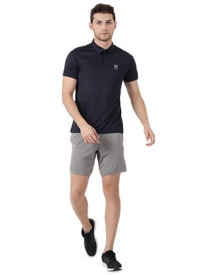 navy blue solid polo t-shirt - 17516492 - Standard Image - 4