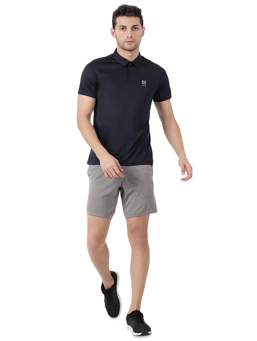 navy blue solid polo t-shirt - 17516492 - Zoom Image - 4