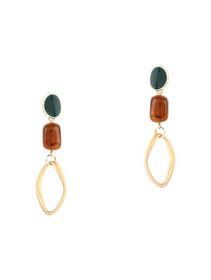 multi colored brass drop earring - 17516562 - Standard Image - 2
