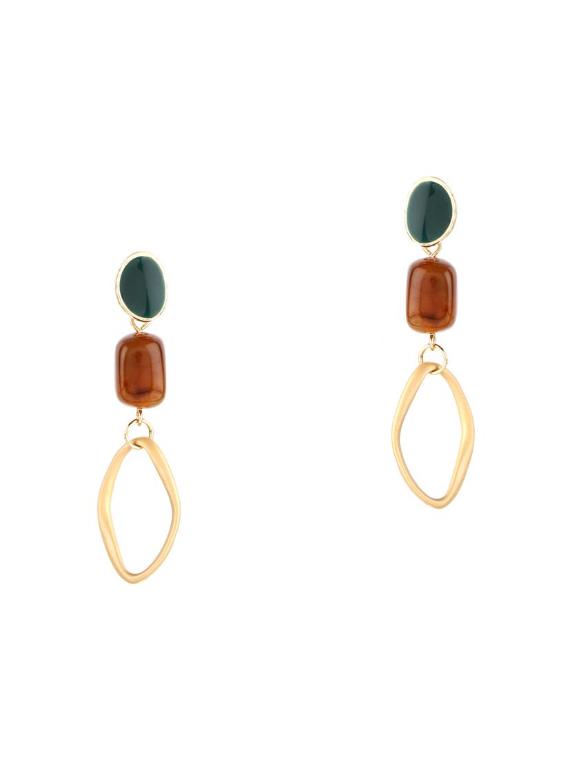 multi colored brass drop earring - 17516562 - Zoom Image - 2