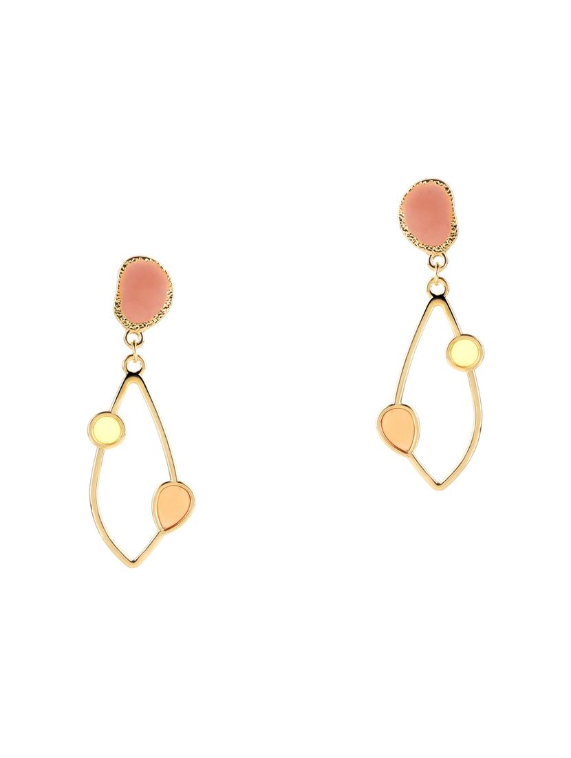 multi colored brass drop earring - 17516574 - Zoom Image - 2