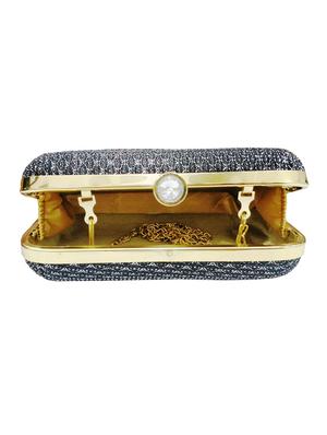 black metal box clutch - 17517165 - Standard Image - 3