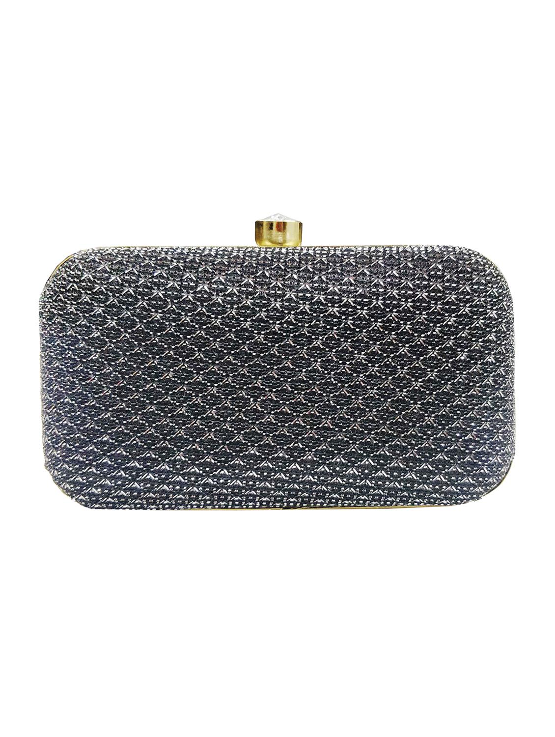 black metal box clutch - 17517165 - Zoom Image - 2