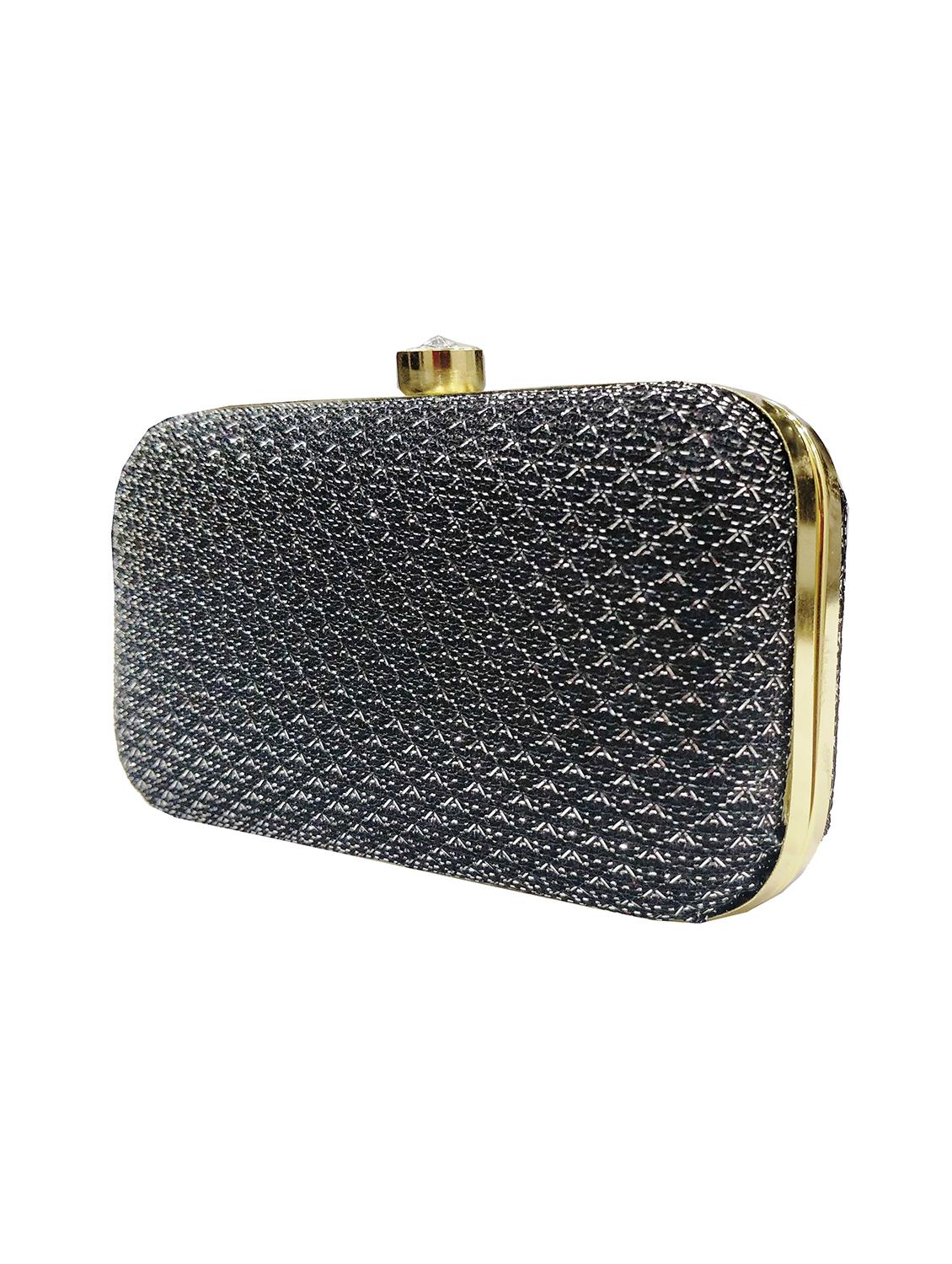 black metal box clutch - 17517165 - Zoom Image - 4