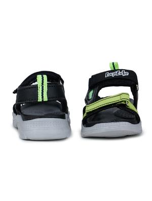 black leatherette sandals & floater - 17518000 - Standard Image - 3
