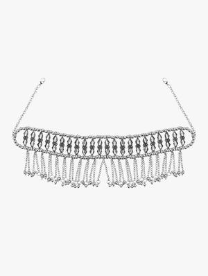 silver brass necklaces and earring - 17518028 - Standard Image - 2