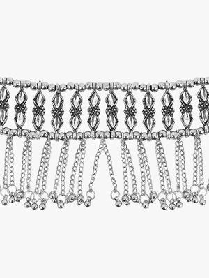 silver brass necklaces and earring - 17518028 - Standard Image - 3