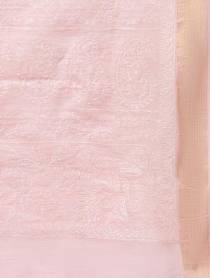 ada hand-embroidered pink chikankari dupatta - 17518119 - Standard Image - 2
