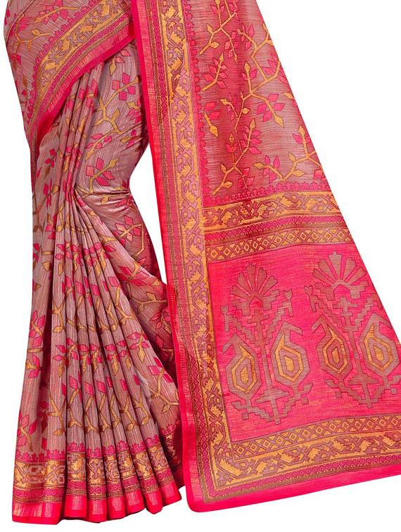 geometrical printed saree with blouse - 17518135 - Zoom Image - 2