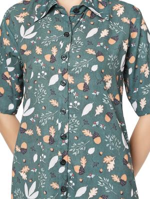 floral shirt dress - 17518154 - Standard Image - 4
