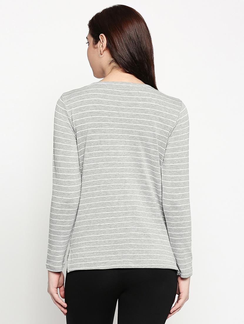v neck striped tee - 17518189 - Zoom Image - 3