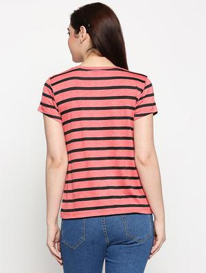 round neck striped tee - 17518191 - Standard Image - 3