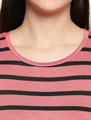 round neck striped tee - 17518191 - Standard Image - 5