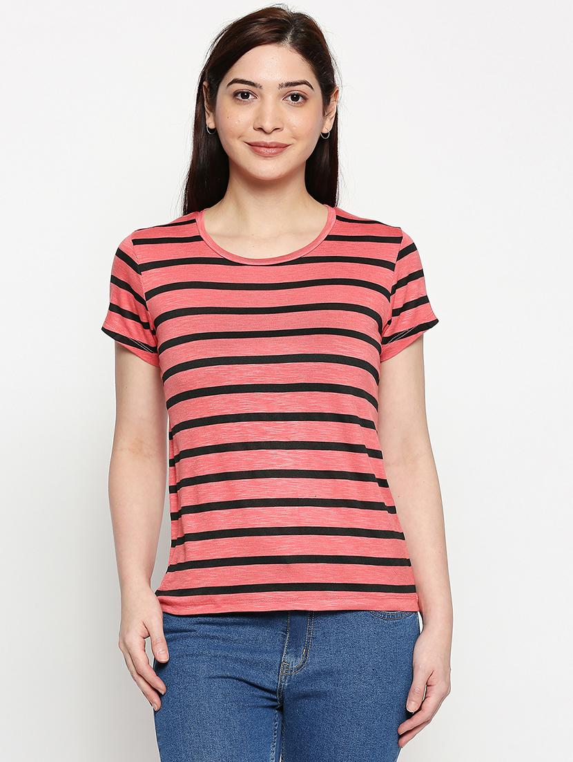round neck striped tee - 17518191 - Zoom Image - 1