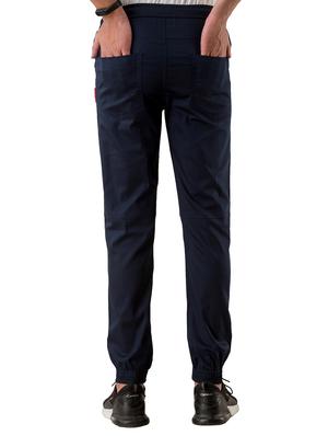 navy blue solid jogger - 17518224 - Standard Image - 4