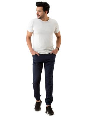 navy blue solid jogger - 17518224 - Standard Image - 5