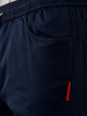 navy blue solid jogger - 17518224 - Standard Image - 6