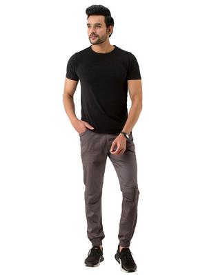 grey solid jogger - 17518226 - Standard Image - 5