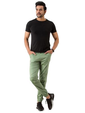 green solid jogger - 17518227 - Standard Image - 5