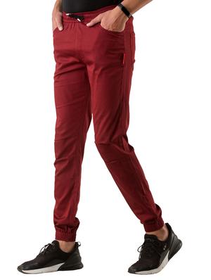 maroon solid jogger - 17518228 - Standard Image - 2