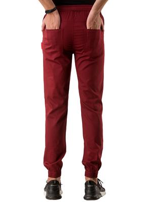 maroon solid jogger - 17518228 - Standard Image - 4