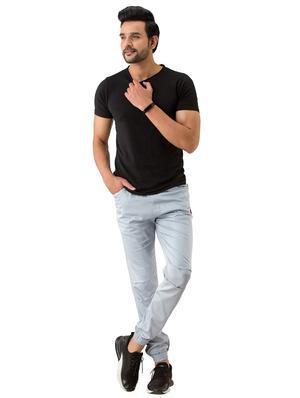 light blue solid jogger - 17518229 - Standard Image - 5