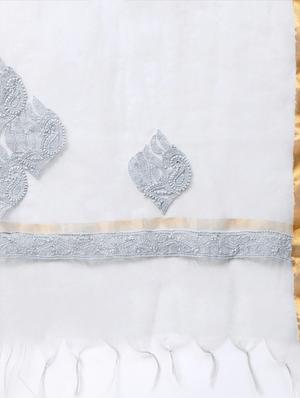 chikankari embroidered dupatta - 17518253 - Standard Image - 2