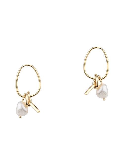 gold brass hoop earring - 17518297 - Standard Image - 1