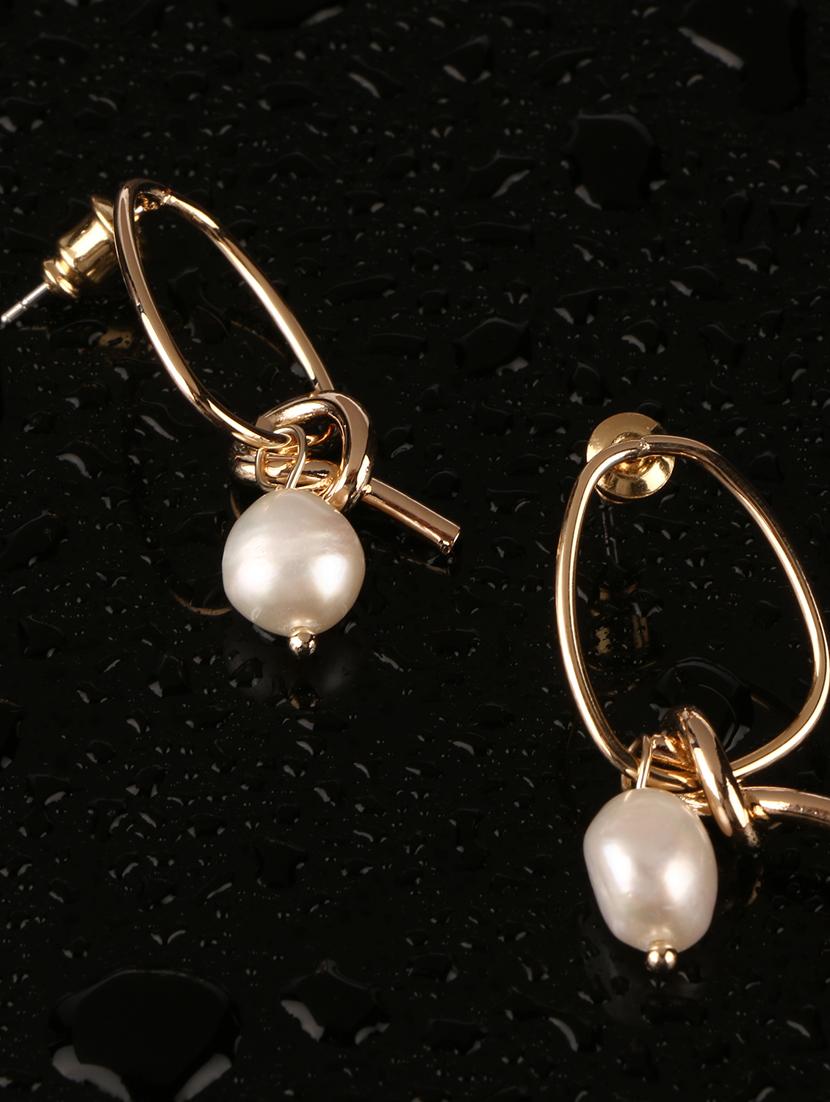 gold brass hoop earring - 17518297 - Zoom Image - 2