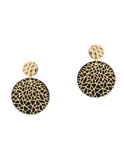 black brass drop earring - 17518301 - Standard Image - 1