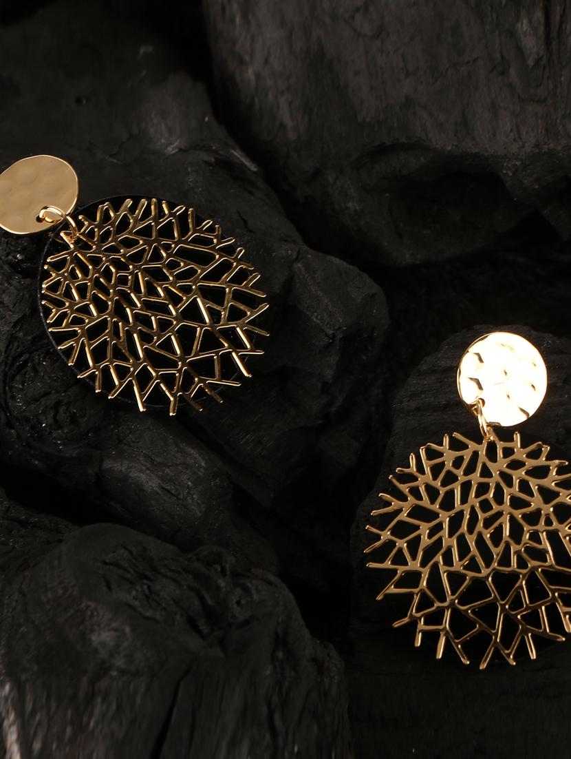 black brass drop earring - 17518301 - Zoom Image - 2