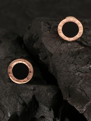 black brass studs earring - 17518306 - Standard Image - 2