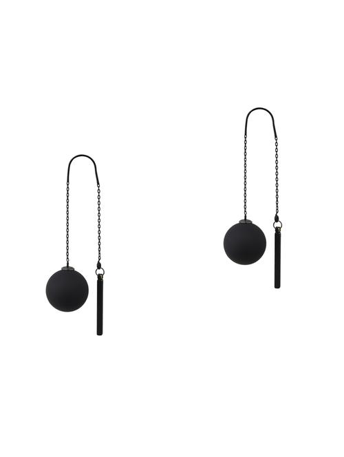 black brass drop earring - 17518309 - Standard Image - 1