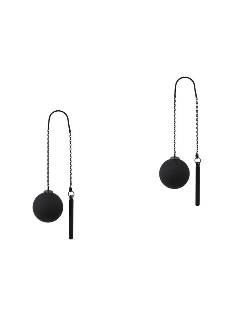 black brass drop earring - 17518309 - Zoom Image - 1