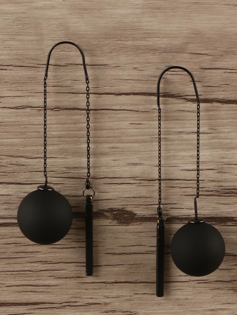 black brass drop earring - 17518309 - Zoom Image - 2