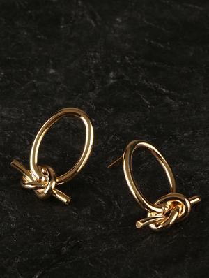 gold brass drop earring - 17518310 - Standard Image - 2