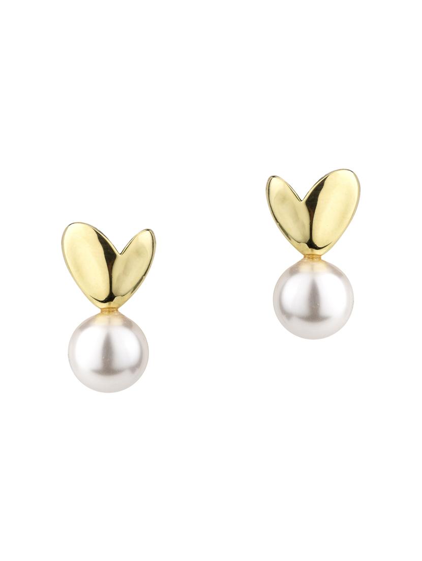 gold brass drop earring - 17518313 - Zoom Image - 1