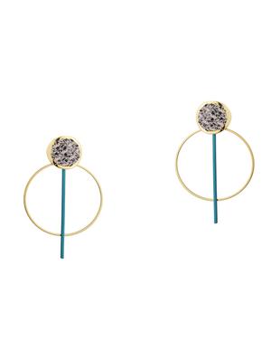 multi colored brass drop earring - 17518315 - Standard Image - 2