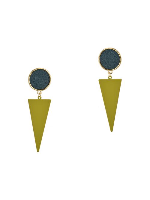 yellow brass drop earring - 17518317 - Standard Image - 1